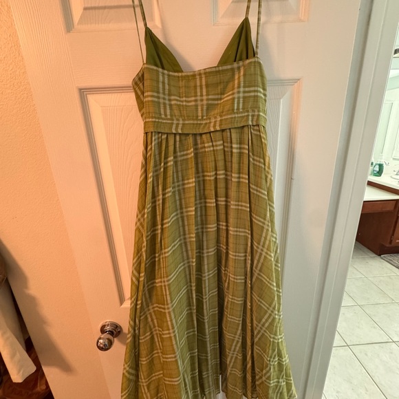 Burberry Green Plaid Dress